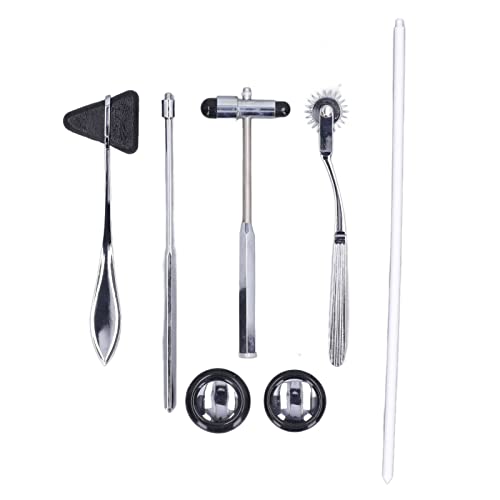 Ejoyous Neurological Percussion Kit, 5 Pieces, Stainless Steel, Multifunctional, Portable, Medical Reflex Hammer for Nervous System Examination
