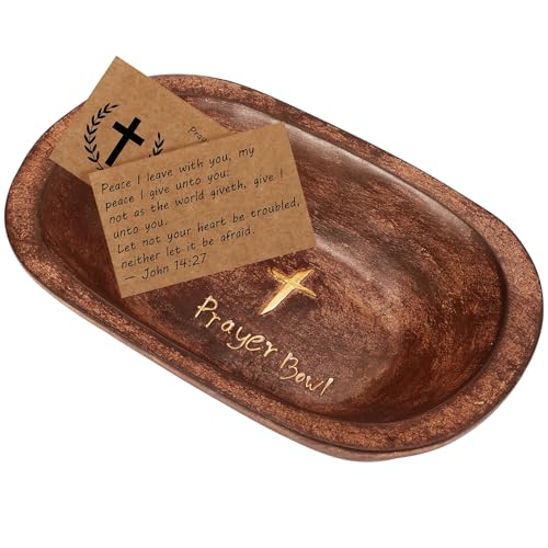Mimorou Prayer Dough Bowl with 100 Blessing Cards Christmas Christian Decor