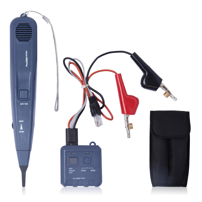 [Australia - AusPower] - Pro3000 Tone Generator and Probe Kit,Handheld Telephone Line Circuit Finder Audio Generator,Wire Toner and Probe Kit for Identifying and Tracing 