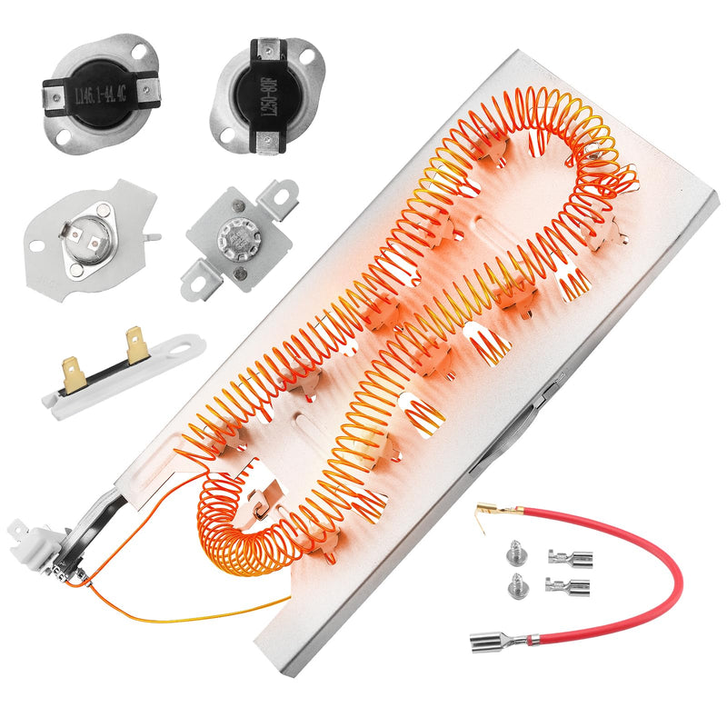 [Australia - AusPower] - Replacement for Whirlpool WED6620HC1, GEW9250PW1, Maytag MED7230HW1, MED5630HC2, MED6230HW2, MED7230HW2, MED5630HC1 Dryer Heating Element & Thermal Fuse & Thermostat Kit 