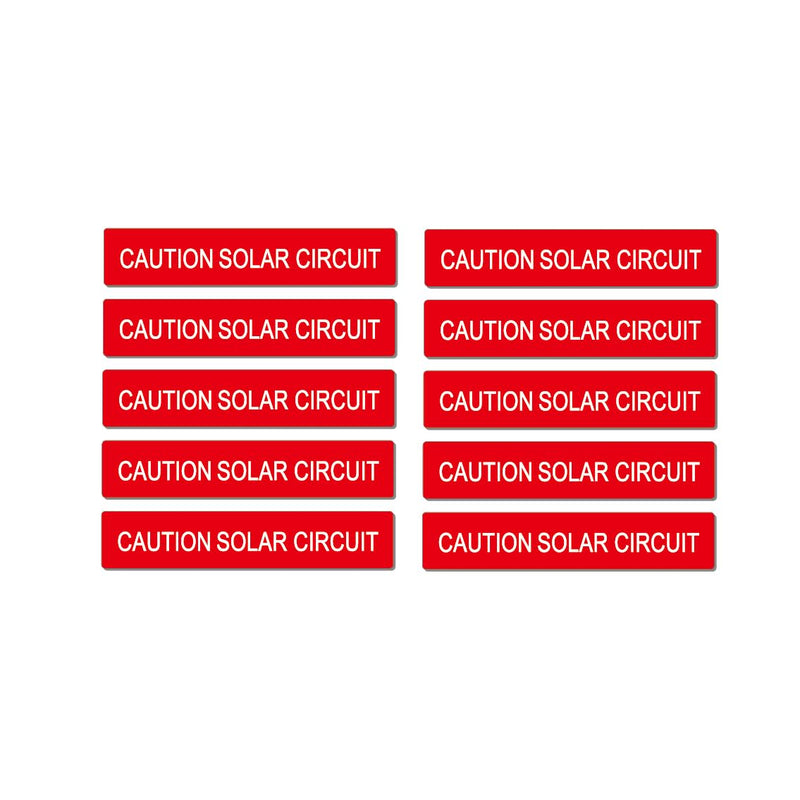10 Pack Premium PV Labels Printed with Caution Solar Circuit | Outdoor Rated PV Stickers | Solar Stickers | PV Label | Solar Label 10 Labels Pack Set