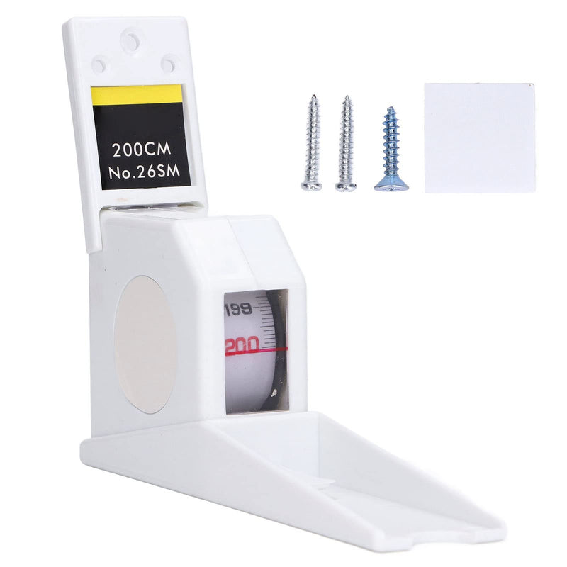 Altimeter, 200 cm Compact Wall Stadiometer for Wall Mounting, Height Ruler, Household, Children, Adults, Role, Rule, Height Measurement, Retraction Strap (White)