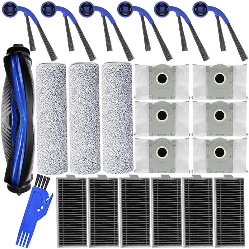 Accessories for Ecovacs Deebot T80 Omni/Yeedi M14 Plus Robot Vacuum Cleaner - Includes Main Brush, Side Brushes, Roller Mop, Hepa Filters, Dust Bags