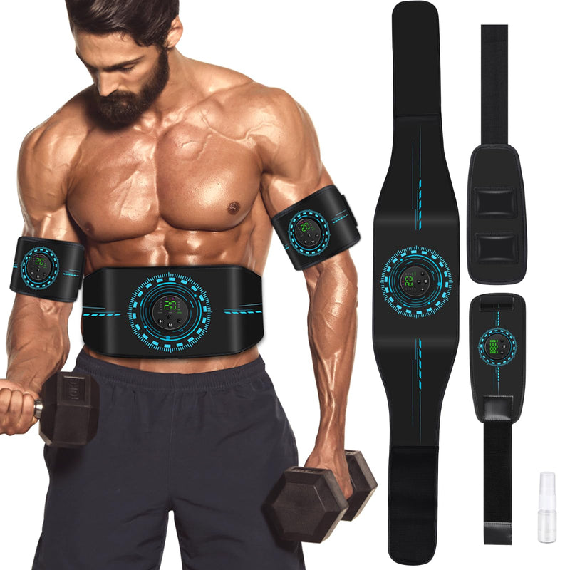 [Australia - AusPower] - ABS Stimulator Muscle Toner, AB Machine for Abdomen/Arm/Leg, Muscle Stimulator for Muscle Growth, Ab Toning Belt Muscle Stimulator for Men and Women 3 Pack Set-3 
