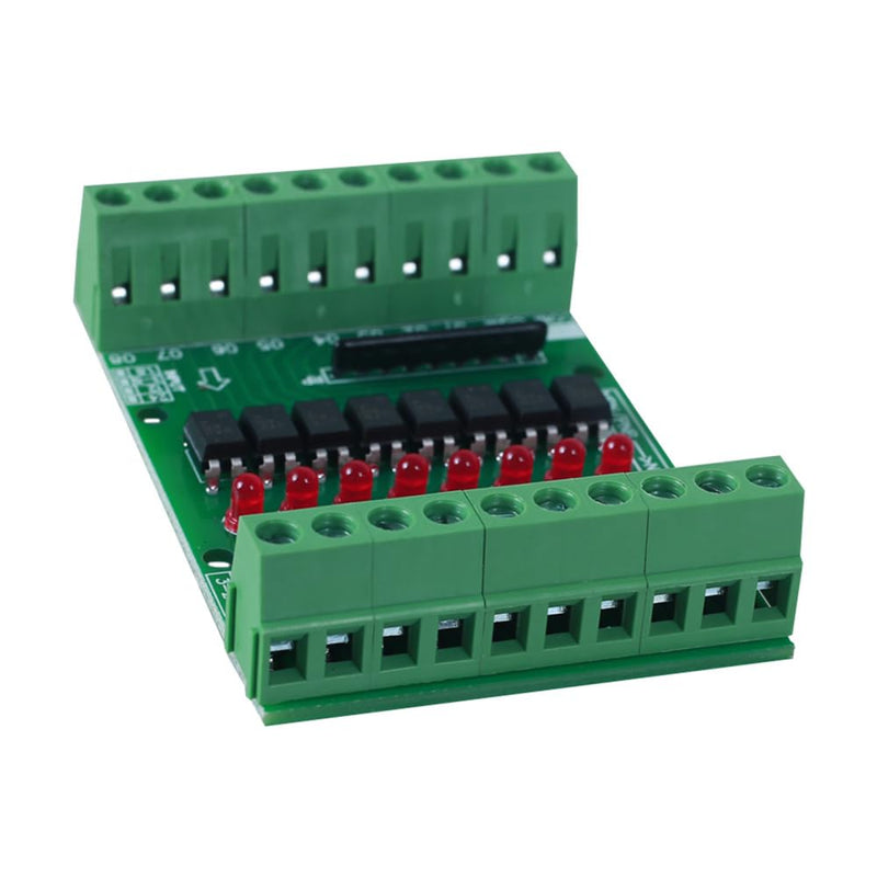 8 Channel Optocoupler Isolation Board, DC 3.3V 5V 8 Channel Optocoupler Isolation Module, PNP NPN Low High Level Output Signal Converter