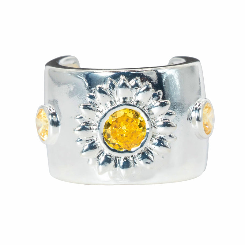 [Australia - AusPower] - Omnestia Stethoscope Charm – Adjustable Ring-Style Accessory – Thoughtful Gift for Nurses, Doctors & Healthcare Professionals Sunflower 