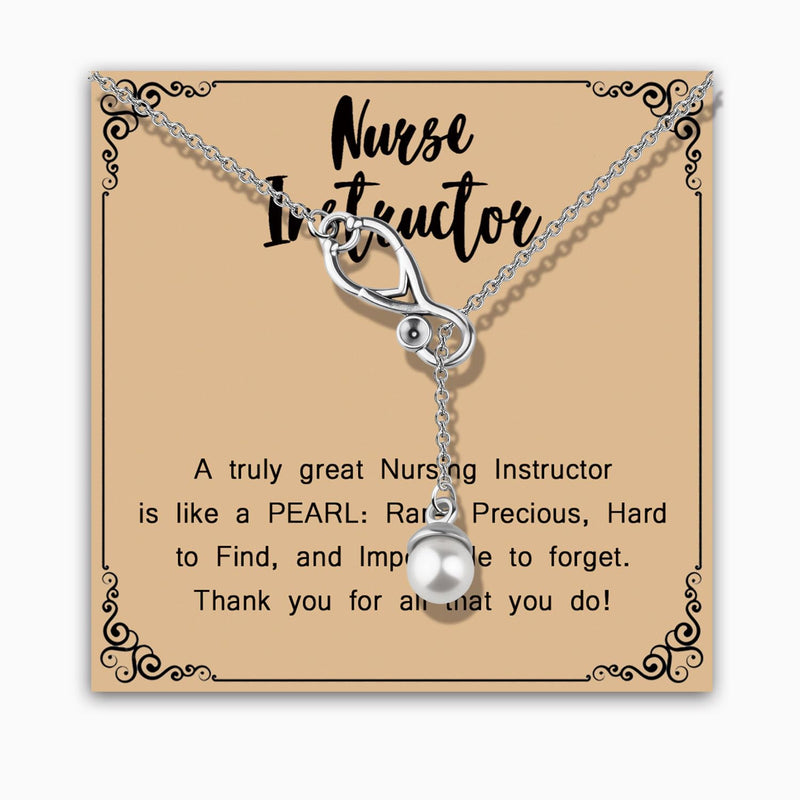 [Australia - AusPower] - MAOFAED Nursing Instructor Gifts, Stethoscope Necklace, Appreciation Gift for Preceptor,Teacher, Nursing Educator(nursingInstructor) 