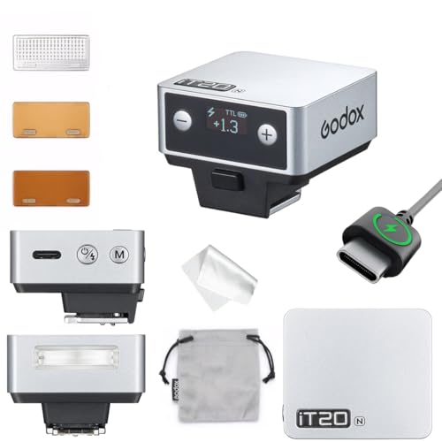 Godox iT20N Mini TTL Flash for Nikon Cameras, Compact On-Camera Flash Godox IT20N IT20 N Flash for Nikon