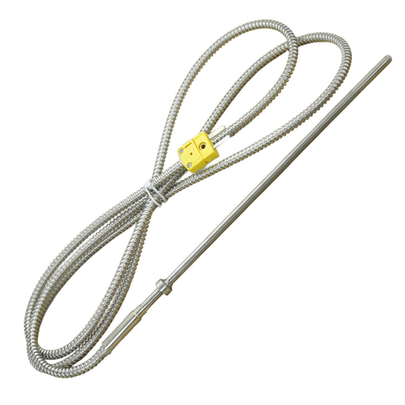 [Australia - AusPower] - TL3162K K-Type Thermocouple Probe Round Probe 8“-0.2” Measurement Range 40°F-750°F Cable 60" 