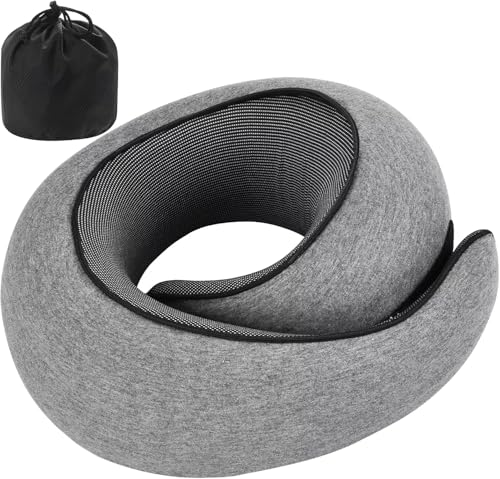 Travel Neck Pillow | for Airplane, Car and Home Use | Memory Foam Travel Pillow | Fits Adults and Kids | Ergonomic U-Shaped Design