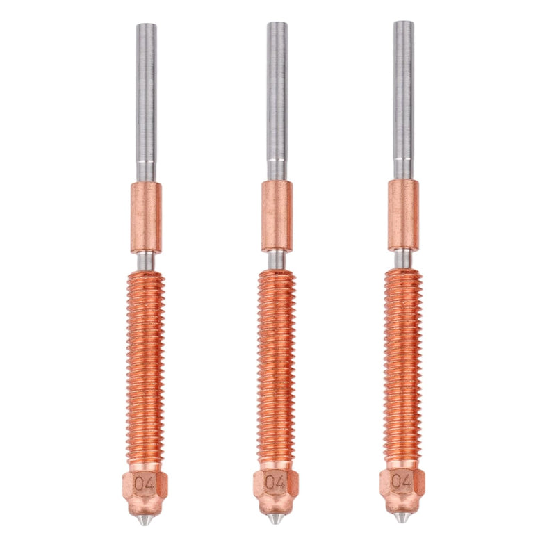 3pcs 0.4mm Combination Nozzle Kit for Creality K2 Plus, Upgraded K2 Plus Unicorn Accessories Nozzle Replacement Parts Kit with Titanium Alloy Copper Alloy Hardened Steel for Creality Hi Printer