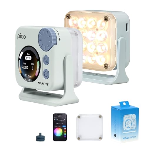 Nanlite Pico Portable LED Fill Light – Full Color RGB (Mint Blue) Mint Blue