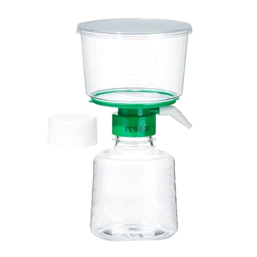 Lichen Cottage 500ml PES bottle top vacuum filter unit, 0.22μm membrane, individually wrapped