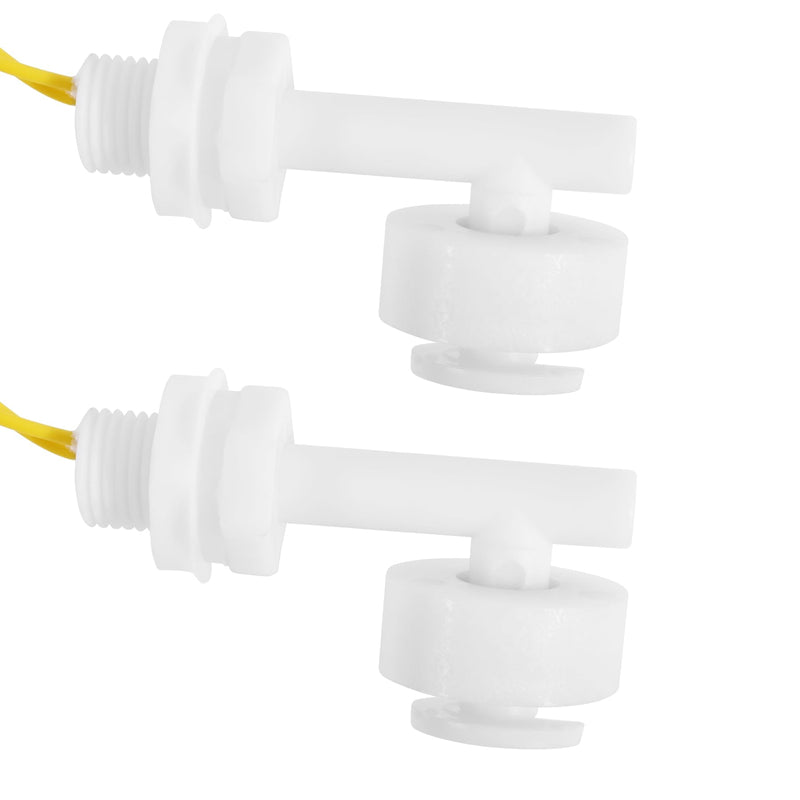 [Australia - AusPower] - 2 Pcs Polypropylene Float Switch Water Level Sensor Side Mounted Water Level Controller Sensor Switch M10 for Smart Toilet Solar Tank Pool Pump Liquid Control Length 55mm White 2pcs Side Mounted White 