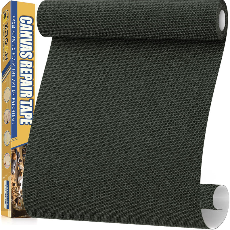 Canvas Repair Tape, 16 x 63 Inch Waterproof Heavy Duty Fabric Tape for Furniture, Self Adhesive Canvas Repair Patches for Boat Covers, Sofas, Tents, Louge Chairs, Canopy, Awning Dark Green