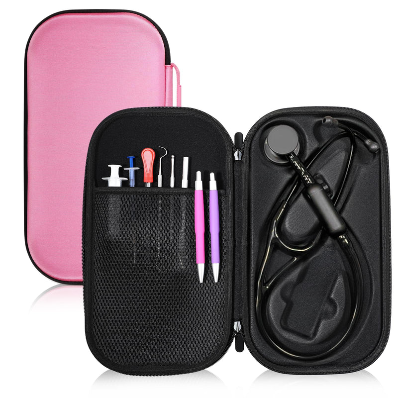 [Australia - AusPower] - 1 Pack Digital Stethoscope Case, 13.19 x 7.48 x 1.77 Inches Large Carrying Case Compatible with Digital or Cardiology Stethoscope(Raspberry) Raspberry 