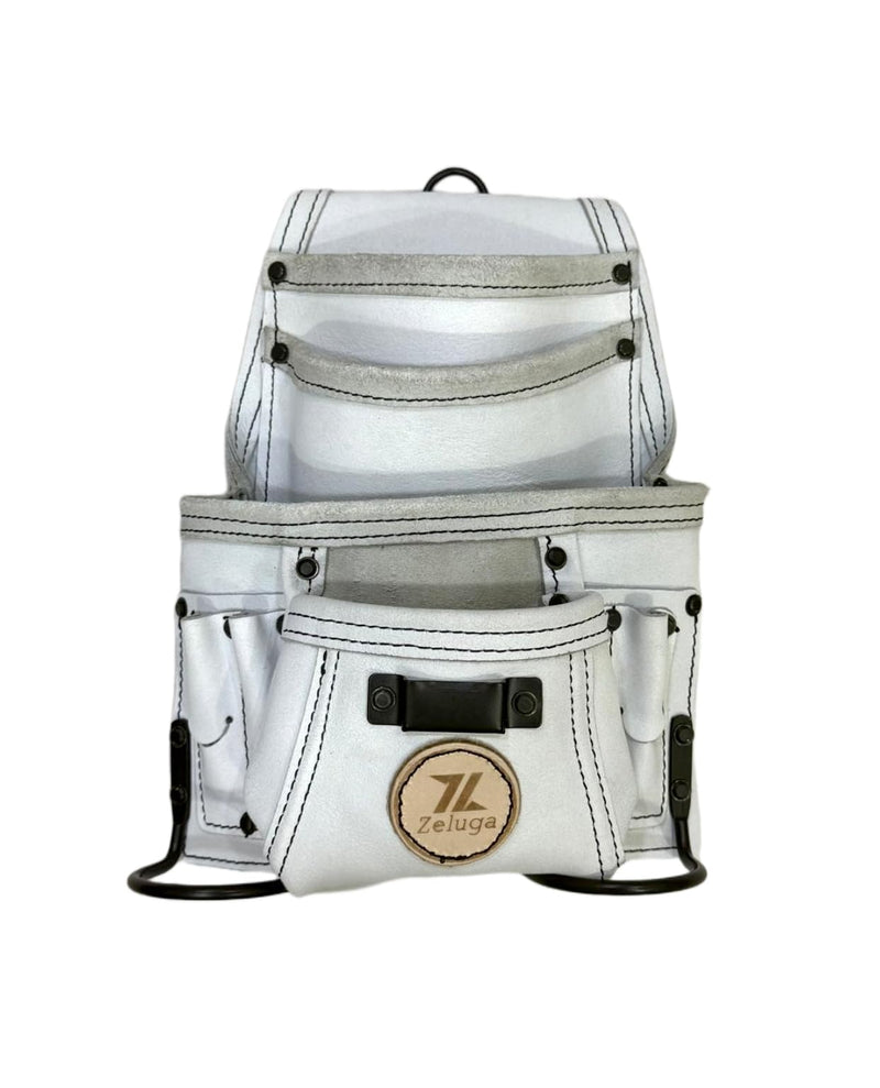 Zeluga 20-527 10 Pocket Rigger Heavy Duty Leather Tool Bag, Off White