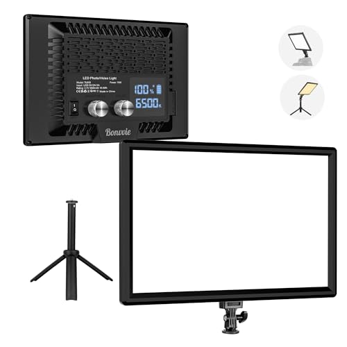 15W LED Video Lighting Kit, 9" Camera Light with 5000mAh Battery