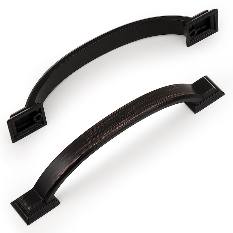 Probrico 10 Pack Oil Rubbed Bronze Cabinet Pulls 4 Inch Hole Center(102mm),Arch Kitchen Cabinet Handles Hardware for Dresser Drawer 4" Hole Center(102mm)