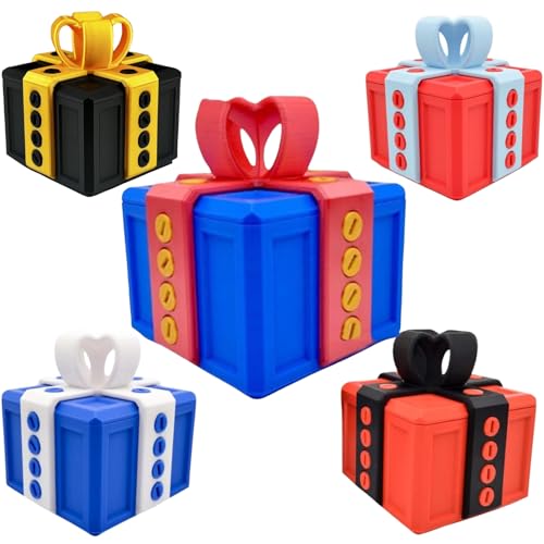 5-piece 3D printed annoying gift box with screws, ornament storage by YDCYYH, featuring a quirky, mechanical design with intricate details.