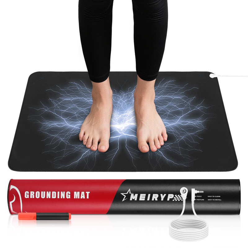 [Australia - AusPower] - Professional Grounding Mat with Carbon Fiber Technology | 24"x16" Indoor Earthing Pad + 15ft Medical-Grade Cord | Cellular Energy Renewal & Inflammation Support 