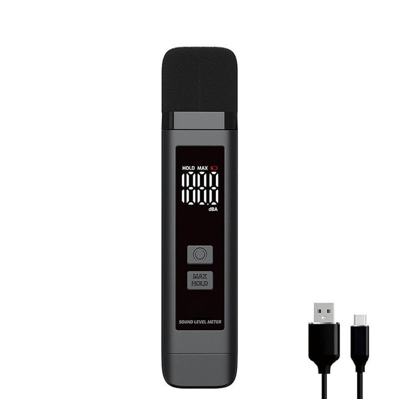 [Australia - AusPower] - Decibel Meter Digital Sound Level Meter with LCD Display, 30dB~130dBA SPL Meter Rechargeable with MAX, Data Hold, Battery Indicator - Pocket Noise Detector for Home, Factory, Noisy Neighbors 