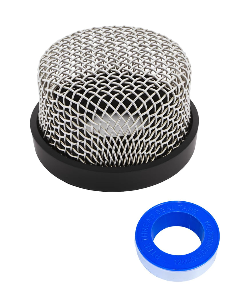 [Australia - AusPower] - Stainless Steel Mesh Strainer ¾ Inch -14 Inter Filter, with PTFE Tape Compatible with Livewell Pumps, MA-023 Screw on Strainer for Livewell Pump, Aerator, HVAC Drain interfilter 1PC 
