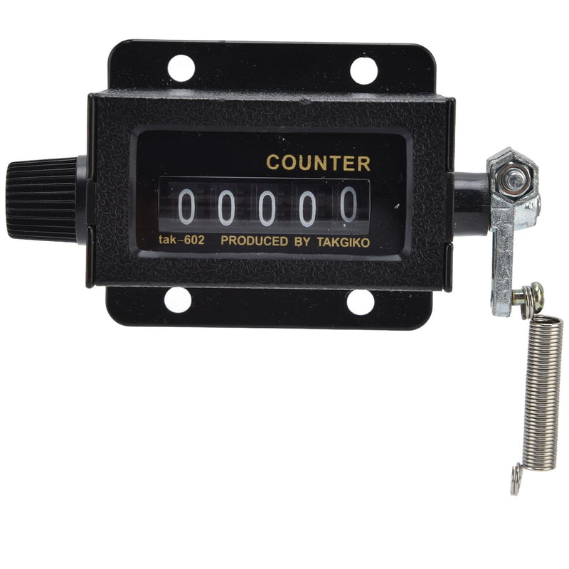 [Australia - AusPower] - Bale Counter,5 Digit Mechanical Counter,Rotary Knob Resettable Counter Black with Spring for Machine for Industry for Printing 