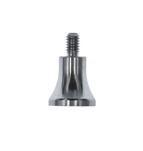 SUXING Flat Contact Points for Dial Digital Indicator Depth Gauge Thickness Gauge 4-48 UNF Thread Bell Contact Points PT06632-2 (3/8 Inch Diameter) 3/8 Inch Diameter