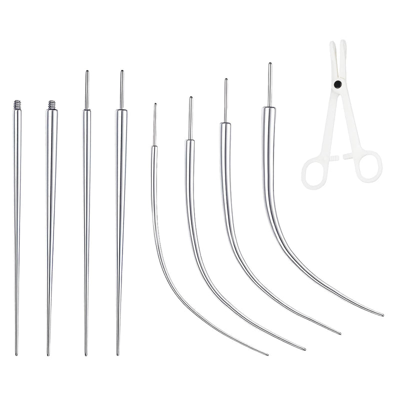 Piercing Insertion Aid Piercing Taper Surgical Steel 14G 16G 18G 20G for Ear / Nose / Lip / Belly / Nipple / Tongue Piercing Sets Tool Body Stretching Assistant Tool with 1 Tweezers