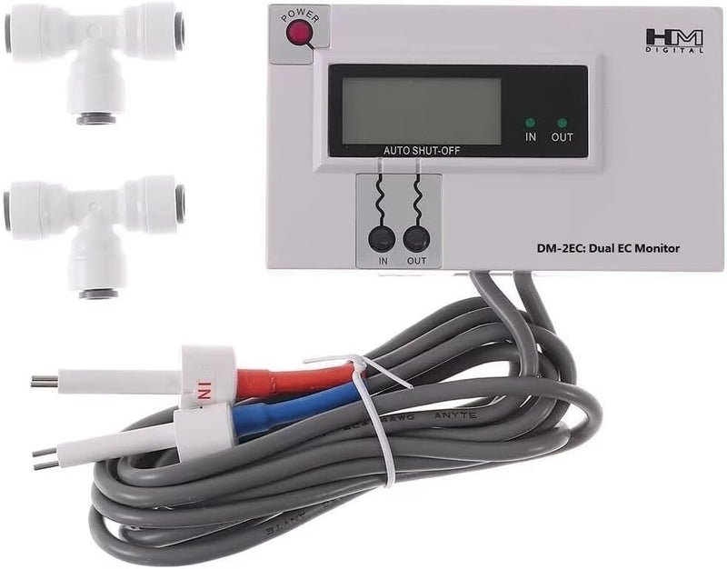 [Australia - AusPower] - HM Digital DM-2EC-25A Testing Electrical Conductivity Inline Dual EC Monitor Meter for Water 