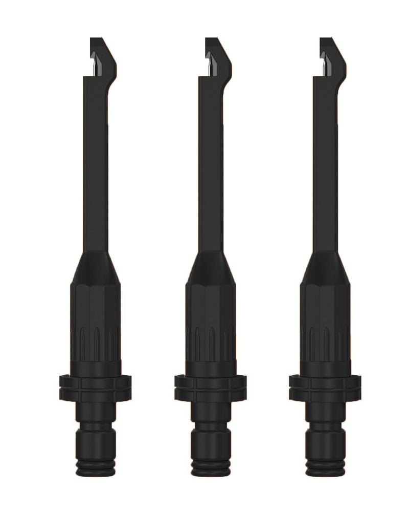 [Australia - AusPower] - 3PCS Small Pointed Piercing Replacement Probes Tips Compatible with KZYEE KM50/KM601 Power Circuit Current Probe Tester, Black 