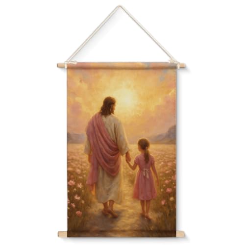 XIPLUM Christian Jesus Walking Wall Art Follow Me Jesus Wall Decor