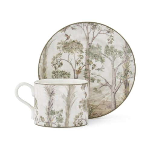 Spode Kit Kemp Tall Trees 10oz Teacup and Saucer