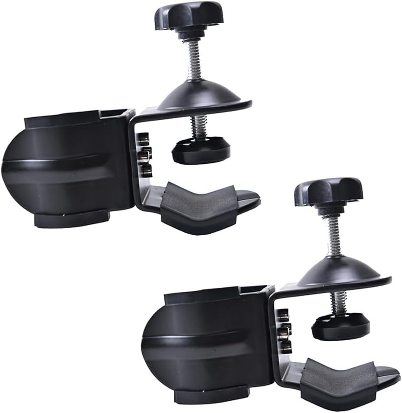 Metal C Clamp Heavy Duty Dual U Shaped Clip Bracket Mount for Photo Studio Light Stand Boom Arm,2 Pieces