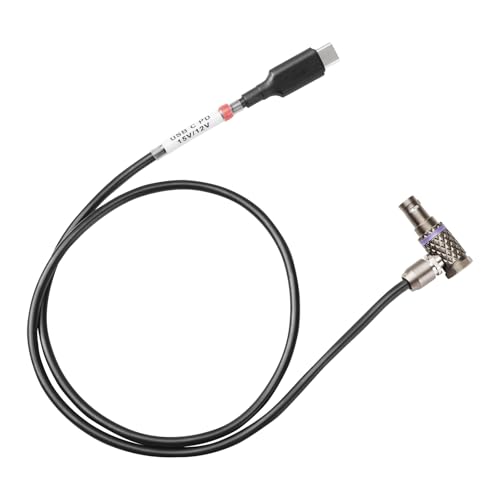 USB-C PD 45W to 2-Pin Right-Angle Power Cable, 24 in Type C PD to Right Angle