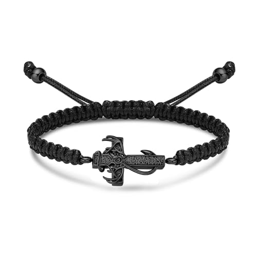 XSMZB Fish Hook Cross Urn Bracelet for Ashes of Loved One Deer Antler Keepsake Ash Bracelets Adjustable Cremation Jewelry Memorial Bangle Black