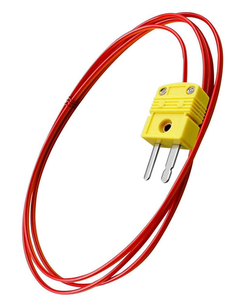 [Australia - AusPower] - 80PK-1 Temperature Bead Probe K-Type Fit for Fluke Multimeter, -40 to 260°CTemperature Range with Connector 1-Meter Long 