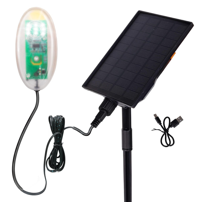 Electric Fence Indicator Light, Solar Fence Alarm with Light | Transmission to 1/2 Mile, Very Bright Tester Indicator for Pulsed Energizers, Alert Device that Clips to Wire or Tape Fences 002A8-1
