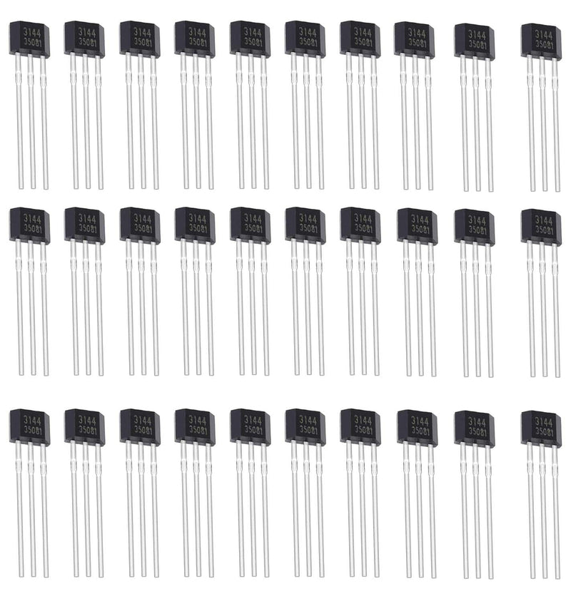 [Australia - AusPower] - 30pcs a3144 Hall Effect Sensor - 3144 oh3144 ah3144e 3-pin Magnetic Detector Switch for ebike and Electronics 