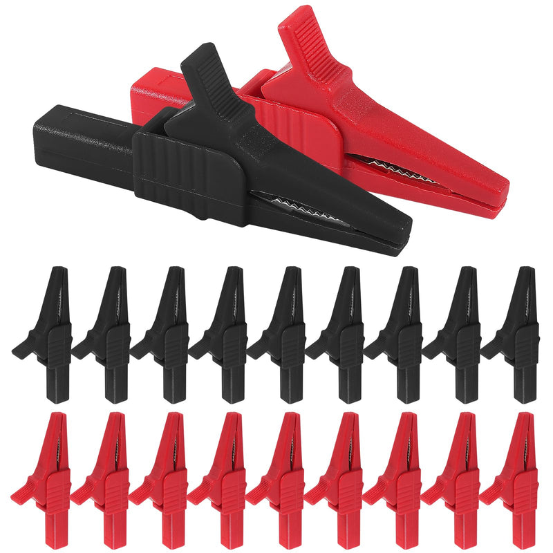 [Australia - AusPower] - 20pcs 1000V 32A Heavy Duty Full Insulated Automotive Car Battery Alligator Clips Electrical Test Clips with 4mm Banana Jack Socket for Multimeter Test Leads 