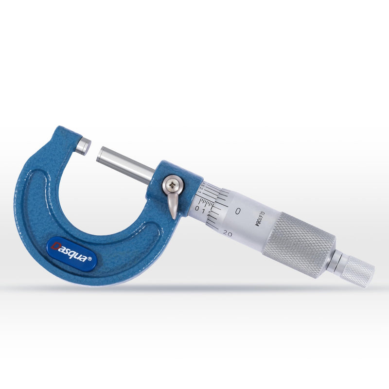 [Australia - AusPower] - Dasqua Outside Micrometer, 0-1" Range, 0.0001" Accuracy Industrial Tools, Carbide-Tipped, Stainless Steel Precision Machinist Tools Mechanical 0-1" 
