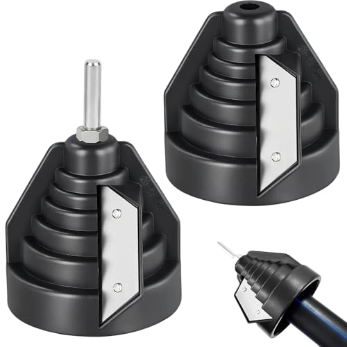 Plastic Pipe Chamfer Tool, Pipe Deburring Tool for 20-63 mm Plastic Pipes, Deburring Tool Pipe for PVC, PP, PE Pipes, Pack of 2
