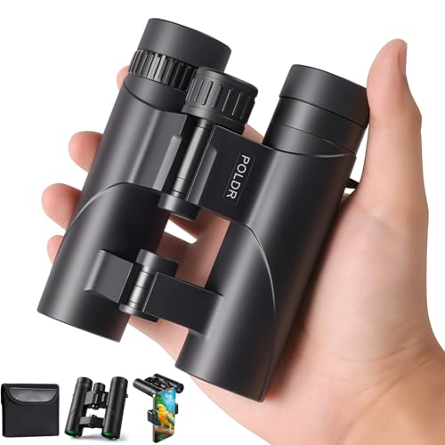 POLDR 12x25 Compact Binoculars for Adults, High Powered Waterproof