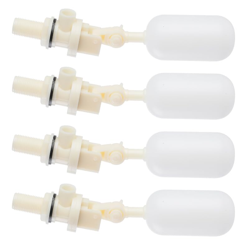 Float Ball Valve 4 Pack,1/2 Inch Water Float Valve with Adjustable Arm Filter for Livestock Water Trough,Water Tank,Pool,Pond,Fountain,Automatic Waterer Bowl
