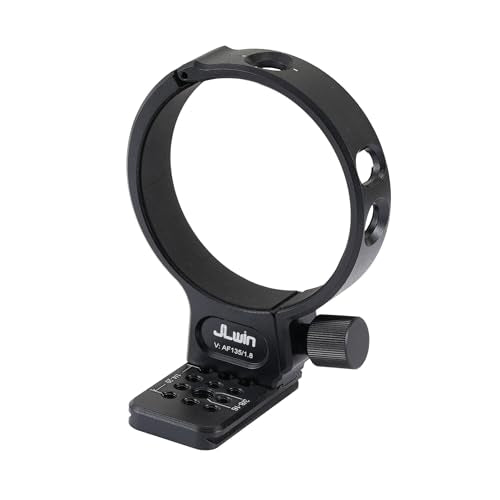 FocusFoto Metal Tripod Collar Mount Ring 85mm for Viltrox AF 135mm F1.8 LAB FE/Z-Mount Lens, Bottom with 1/4" & 3/8" Thread Screw Mount Dovetail Groove Quick-Release Plate for Acra-Swiss Tripod