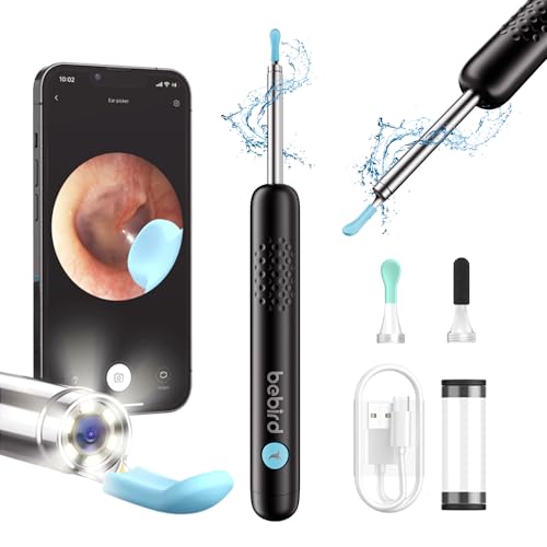BebirdPro Ear Wax Remover Otoscope R1, 1080P HD Ear Cleaner with Camera, Otoscope with Light, Wide Angle Otoscope IP67 Waterproof Ear Cleaner for Adults, Children, iOS, Android