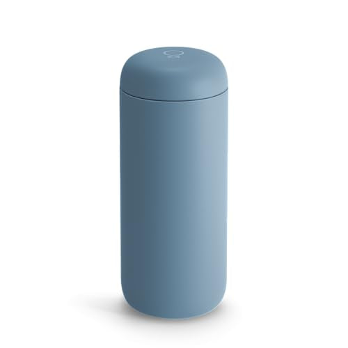 Fellow Carter Move Ceramic Lined Travel Mug 7.8 oz - Leak-Proof Lid Hazy Blue