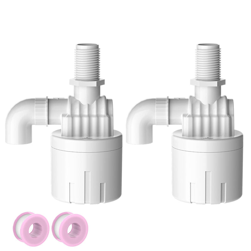 Water Float Valve 1 Inch Water Level Controller Built-In Water Tank Upgrade Float Valve for Livestock Tanks,Cistern,Toilet (2pcs 1 inch top inner) 2