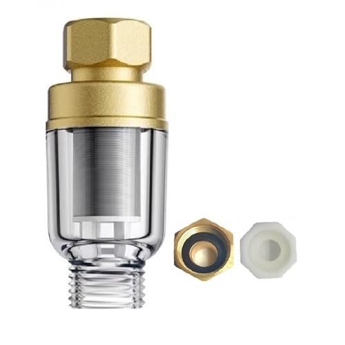 FilaguuAwster MINI brass inline washing machine water filter with sediment filter housing